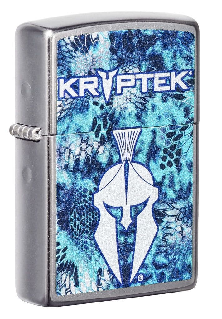 Zippo 49334 207 Kryptex Street Chrome Windproof Lighter, Classic Model, Silver - OUTBACK