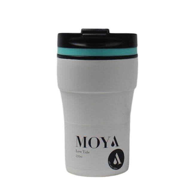 Moya "Low Tide" 250ml Travel Coffee Mug Blue/White - OUTBACK