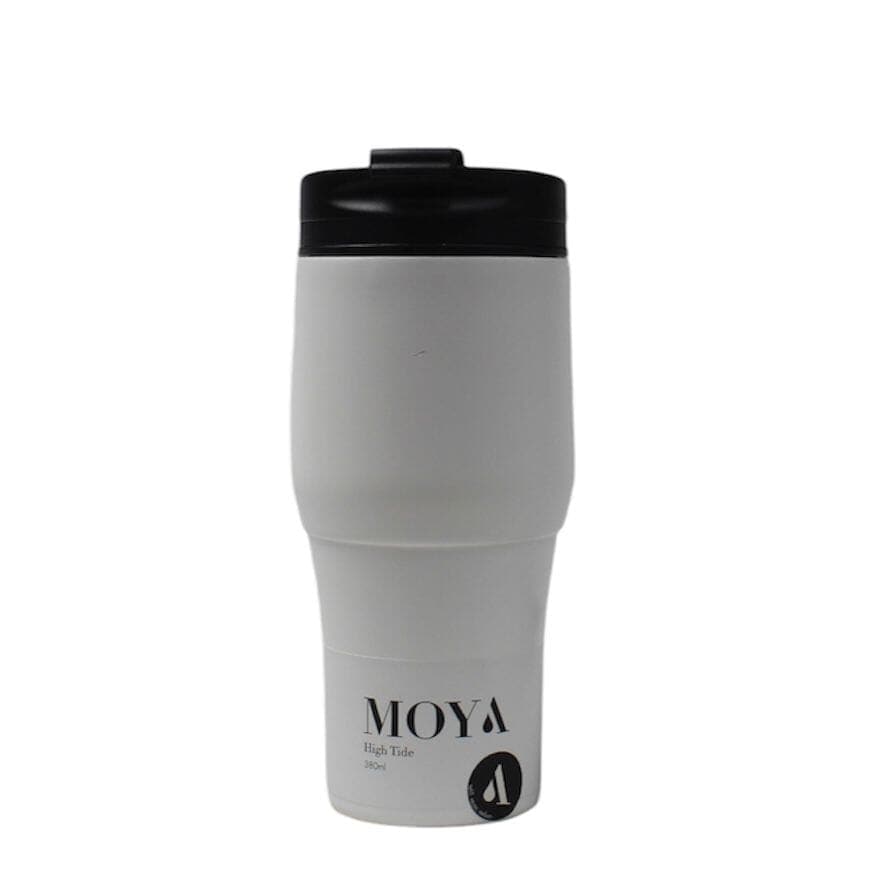 Moya "High Tide" 380ml Travel Coffee Mug Black/White - OUTBACK