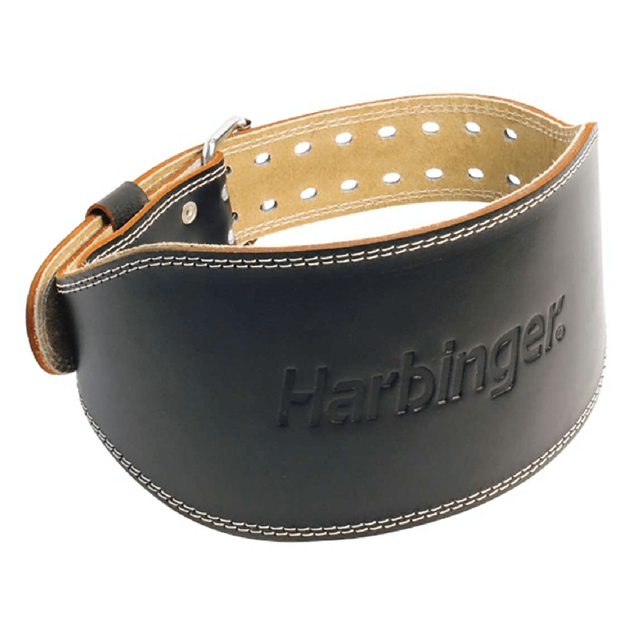 MeFitPro Harbinger Padded Leather Belt Black, 4"