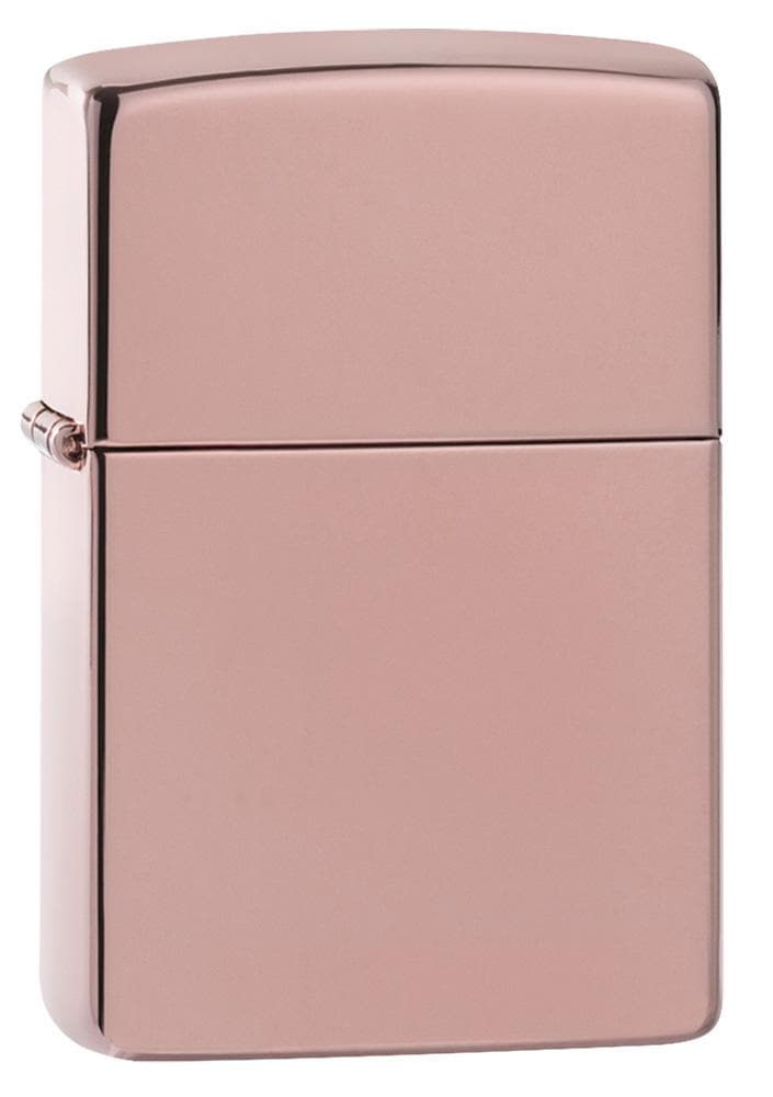 Zippo 49190 Classic High Polish Rose Gold Windproof Lighter, Classic Model, Pink - OUTBACK