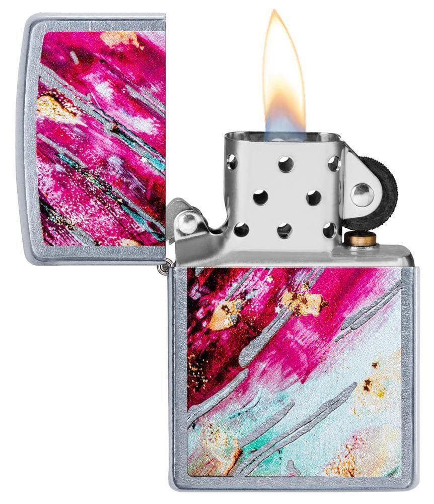 Zippo 29875 Rust Patina Design Windproof Lighter, Classic Model, Silver - OUTBACK