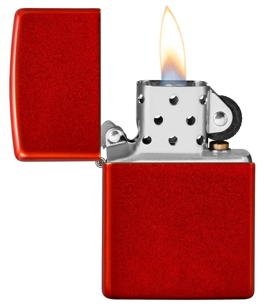 Zippo 49475 Metallic Red Classic Windproof Lighter, Classic Model, Red - OUTBACK