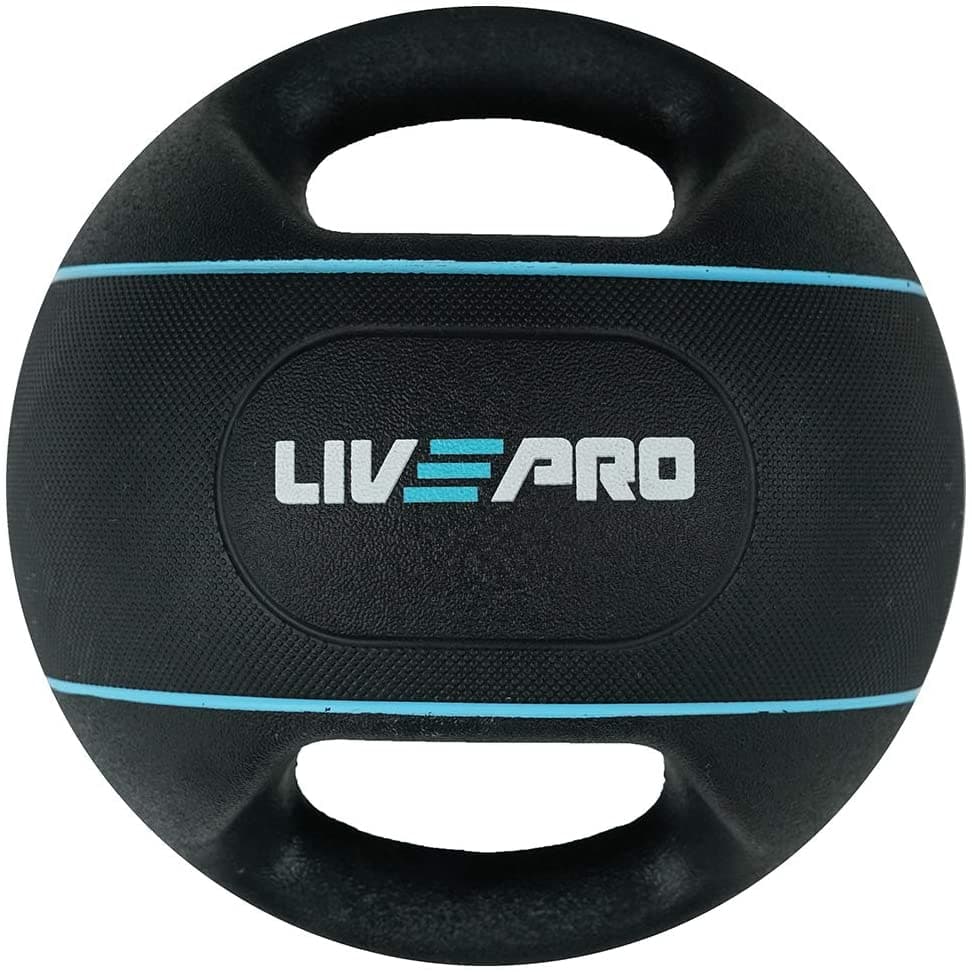 LivePro Double Grip Medicine Ball, 3 Kg to 10 Kg - Athletix.ae