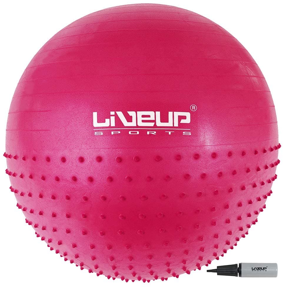 LiveUp Half Massage Ball with Handpump LS3569 - Athletix.ae