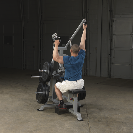 Body Solid LVLA Leverage Lat Pulldown – Plate-Loaded Back Trainer