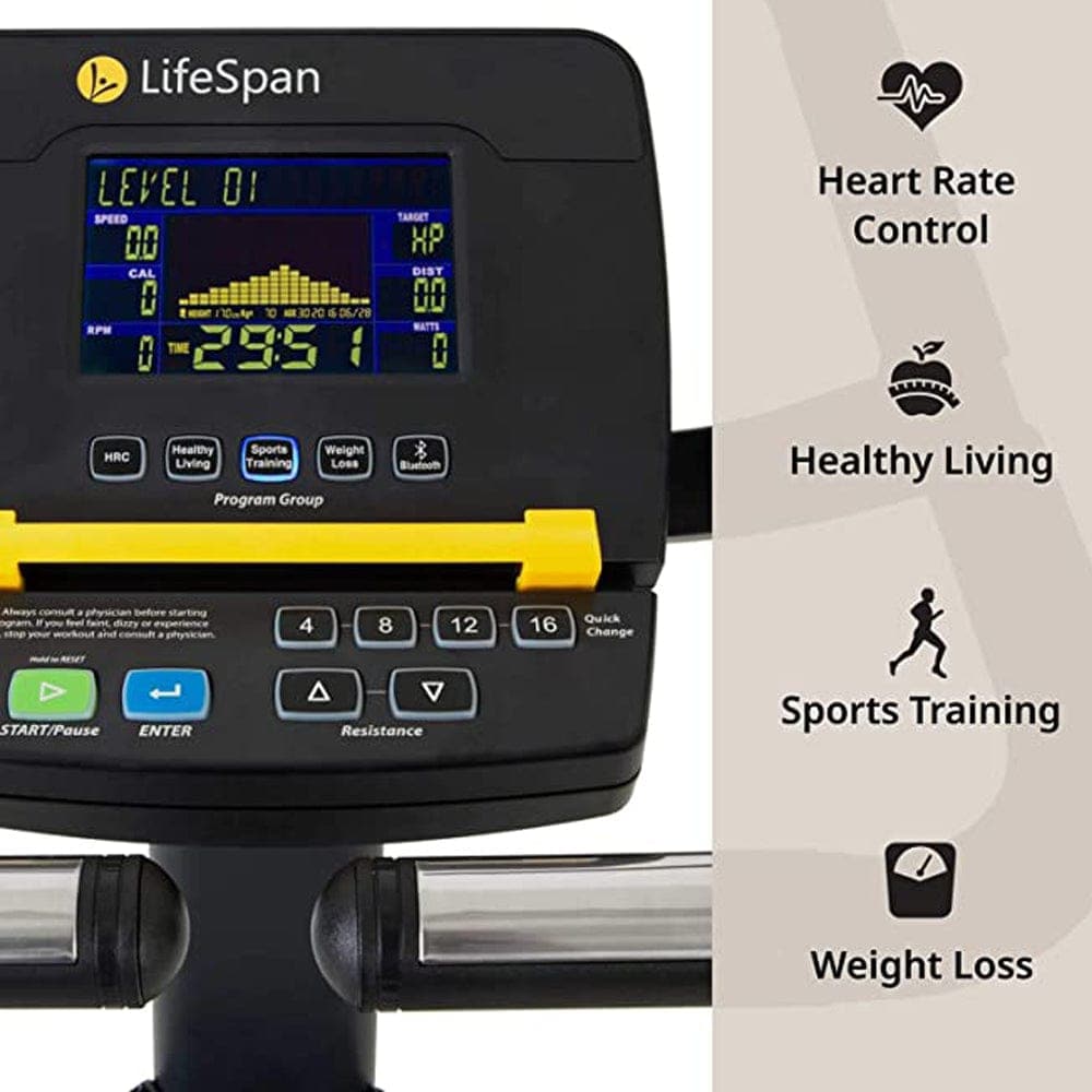 LSLLC Exercise Bikes LifeSpan Fitness C5i Self-Generating Light-Commercial Hometrainer Upright Bike