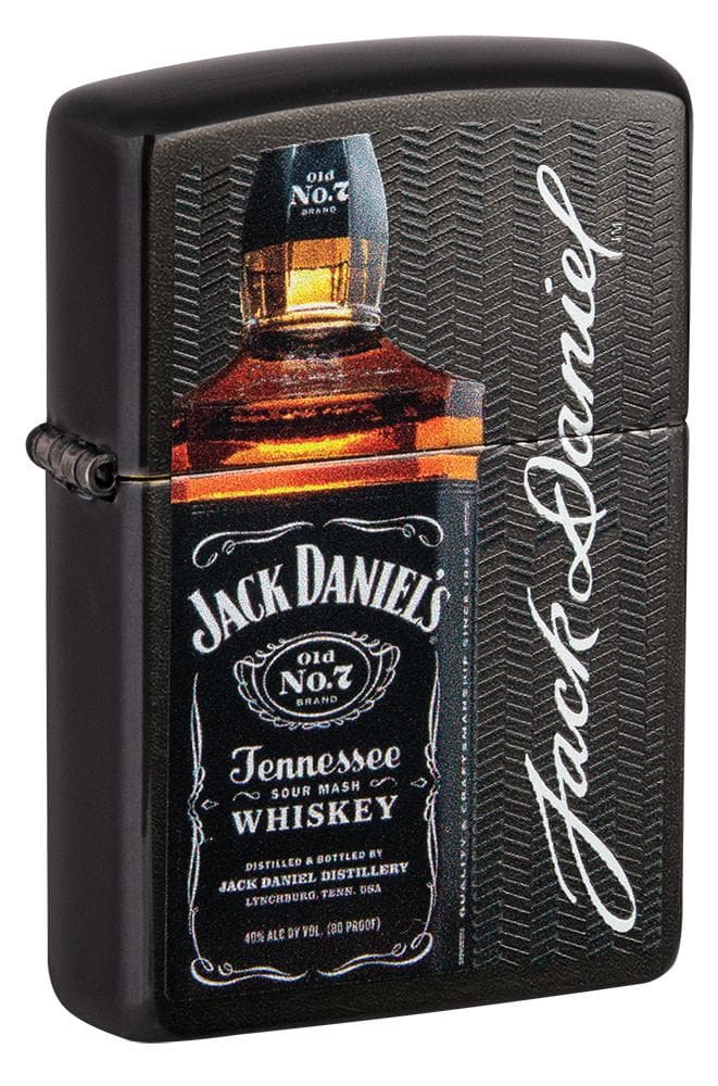 Zippo 49321 28378 Jack Daniel's Logo and Bottle Grey Windproof Lighter, Classic Model, Grey - OUTBACK