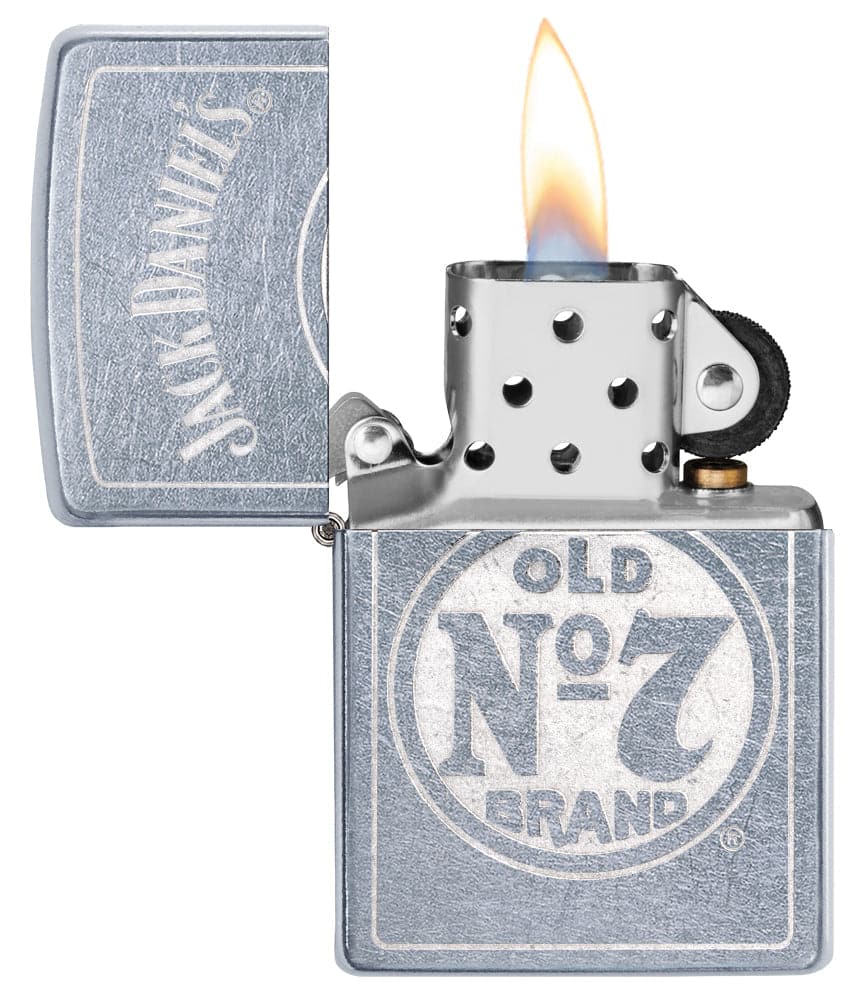 Zippo 29757 Jack Daniel'S Street Chrome Windproof Lighter, Classic Model, Silver - OUTBACK