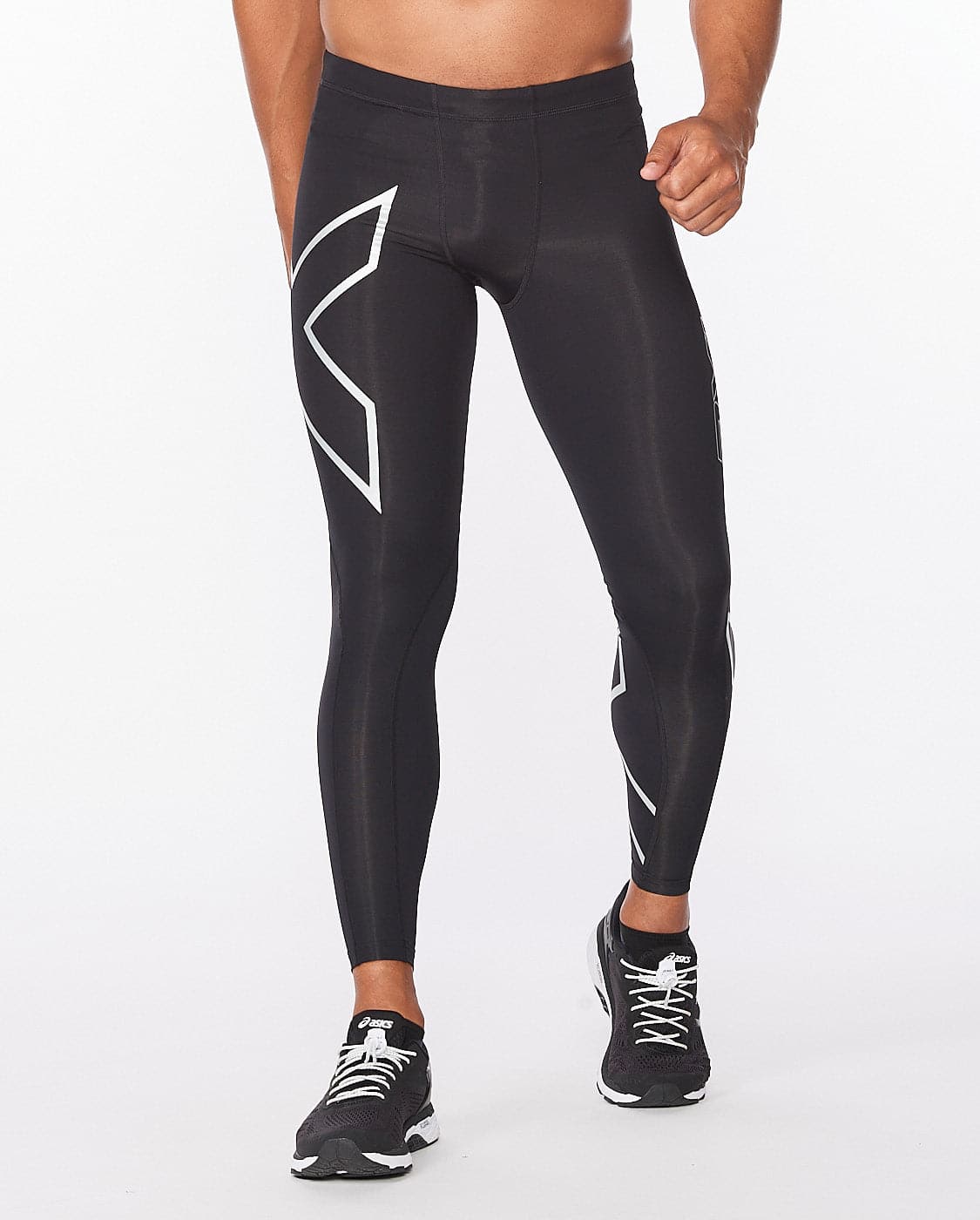 2Xu, Core Comression Tights,  Ma3849B, Black/Silver - Athletix.ae