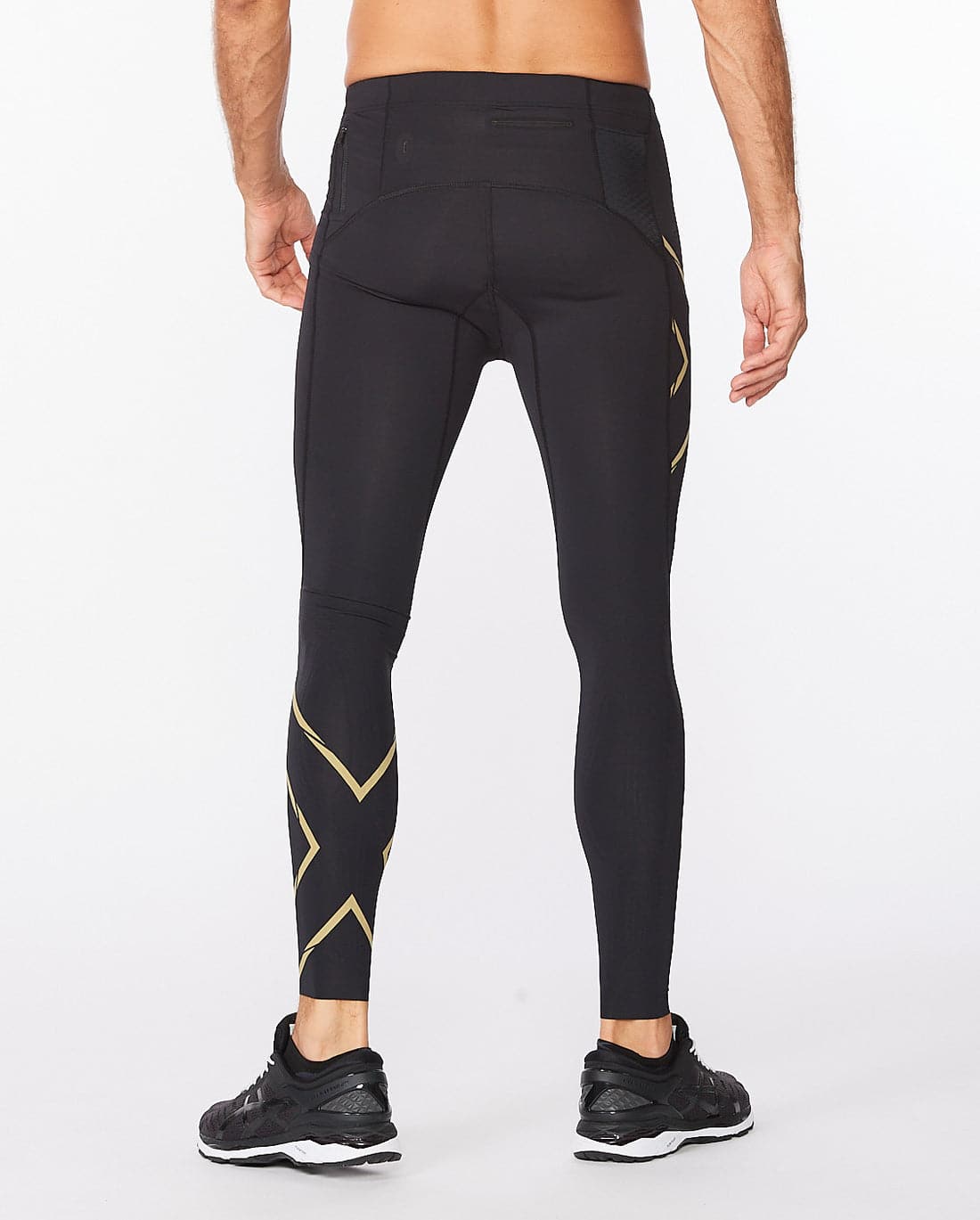 2Xu, Light Speed Compression Tight Small, Ma5305B, Black/Gold Reflective - Athletix.ae