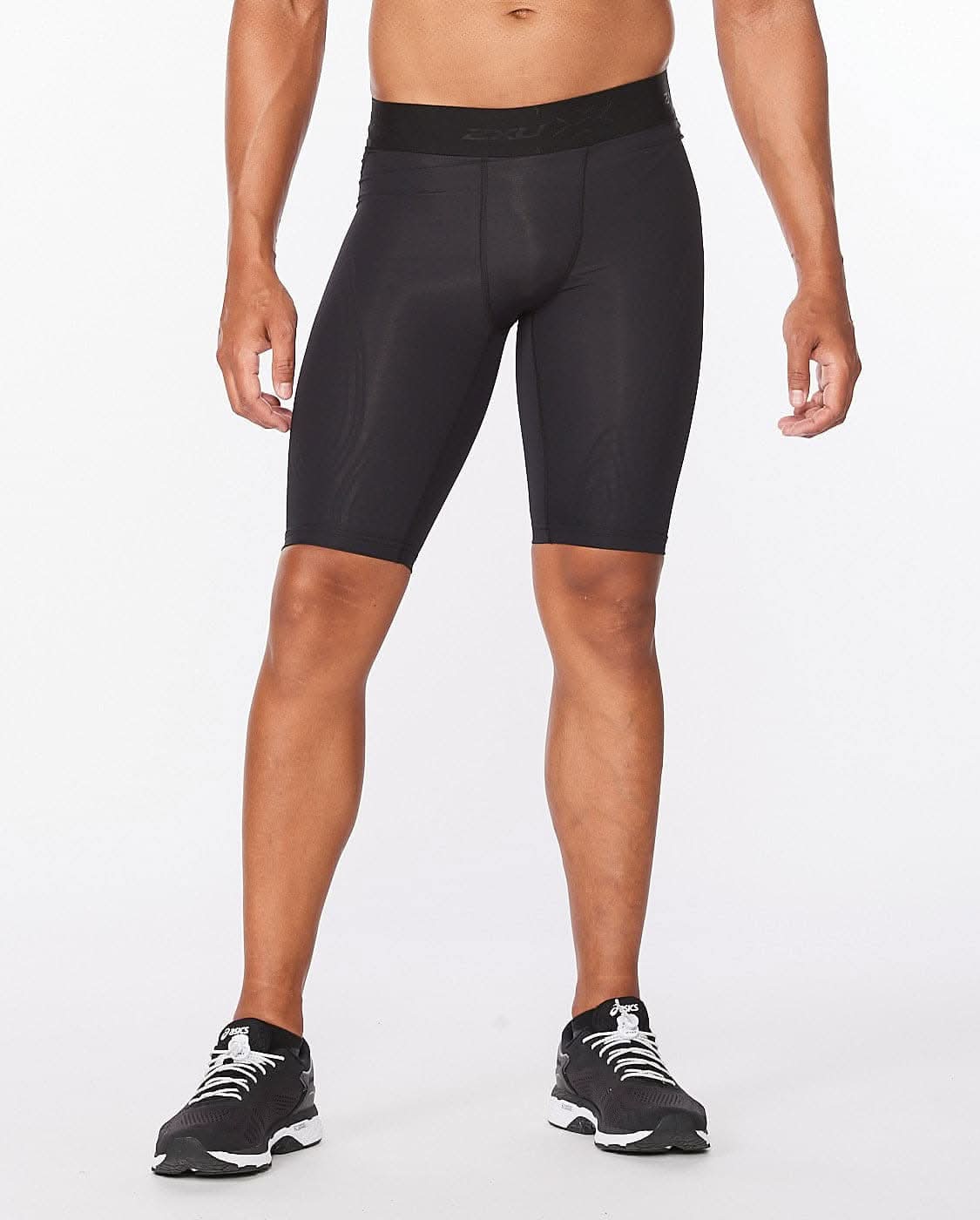 2Xu, Force Compression Shorts Large, Ma5366B, Black/Gold - Athletix.ae