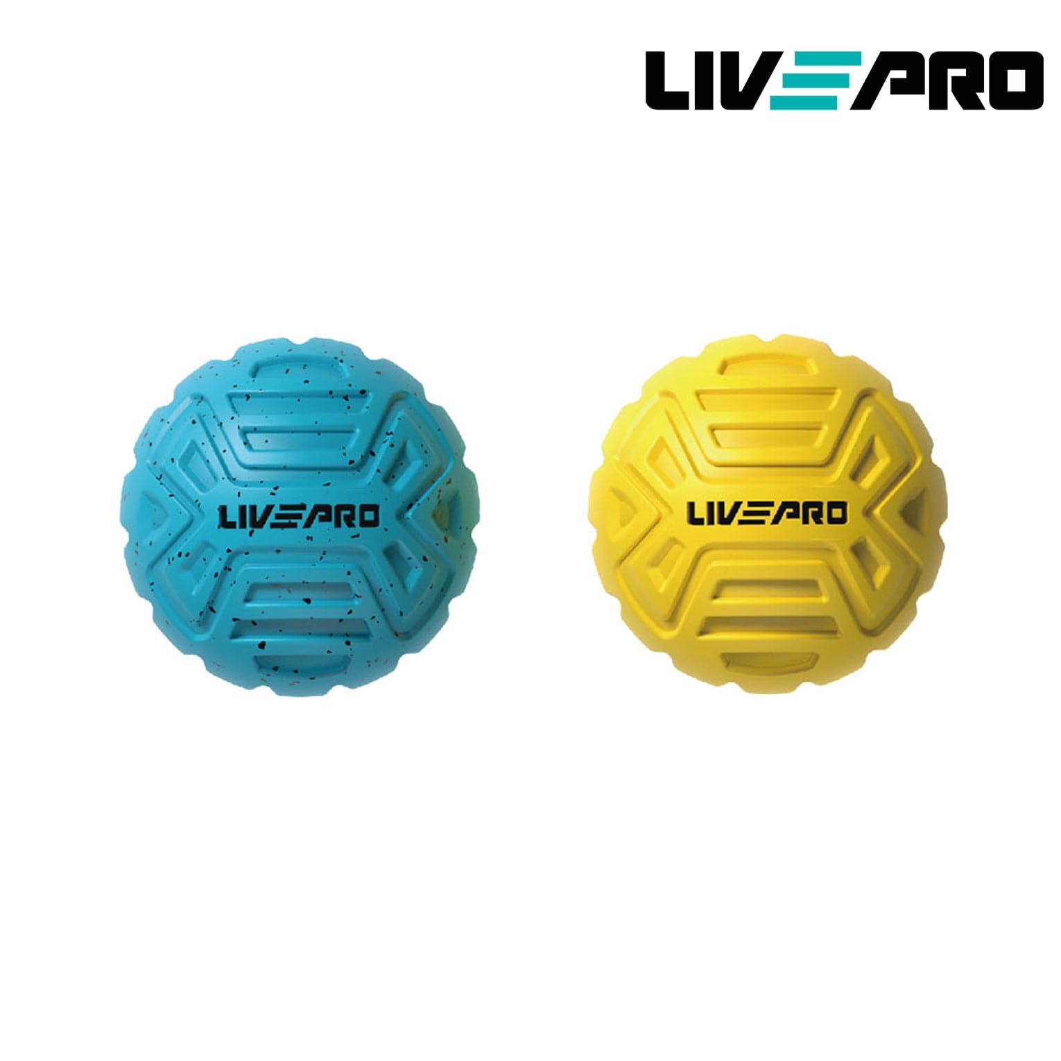 Livepro, Massage Ball, Lp8507, Yellow/Blue - Athletix.ae