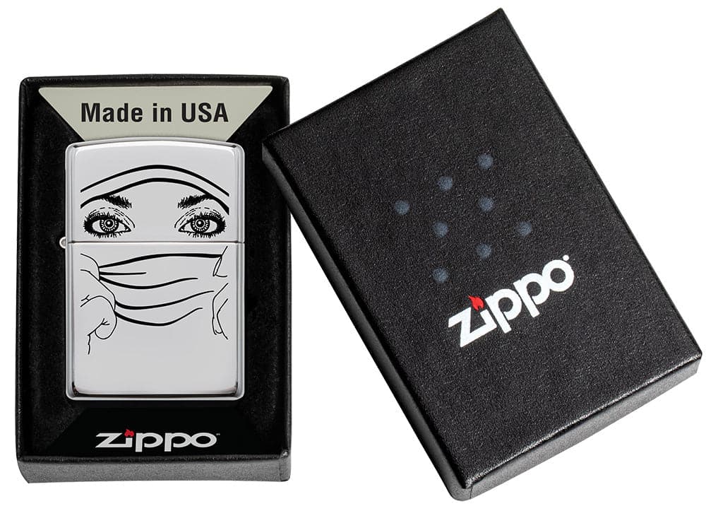 Zippo CI006047 250 Eyes High Polish Chrome Windproof Lighter, Middle East Model, Silver - OUTBACK