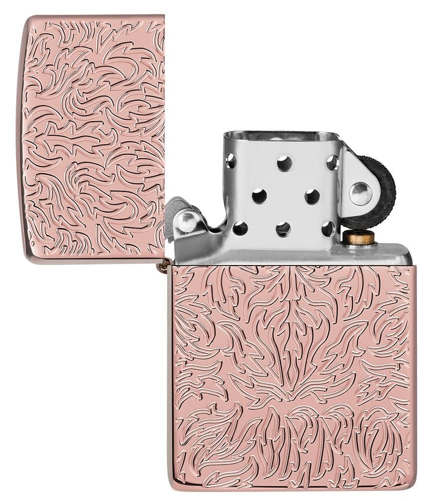 Zippo 49703 49190 Carved Armor Rose Gold Design Windproof Lighter - OUTBACK