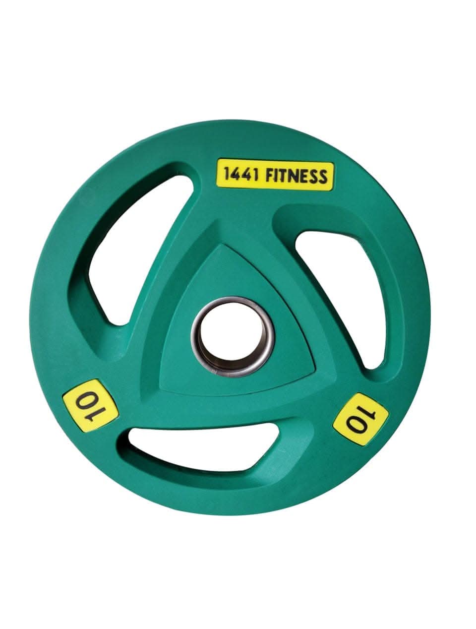 1441 Fitness Tri Grip Color PU Olympic Plates 2.5 Kg to 20 Kg - 1 Year Warranty 10 KG