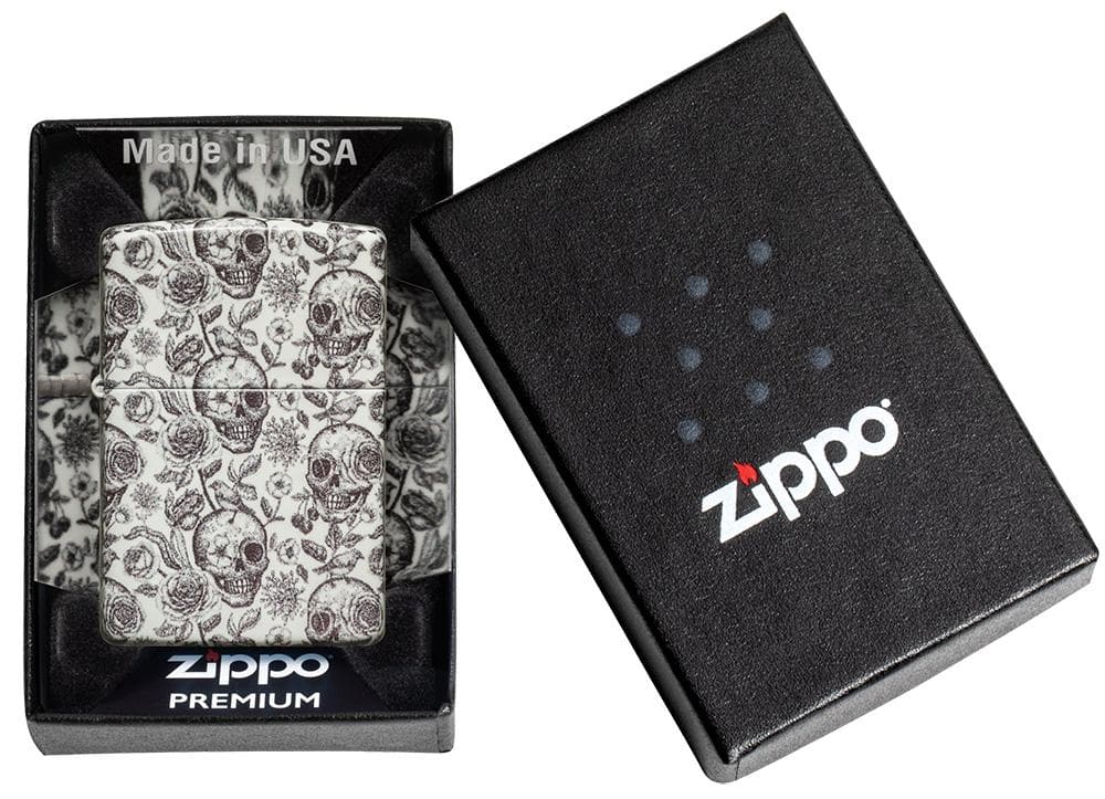 Zippo 49458 49193 Skeleton Design Glow in the Dark 540 Color Windproof Lighter, Classic Model, Multi-colour - OUTBACK