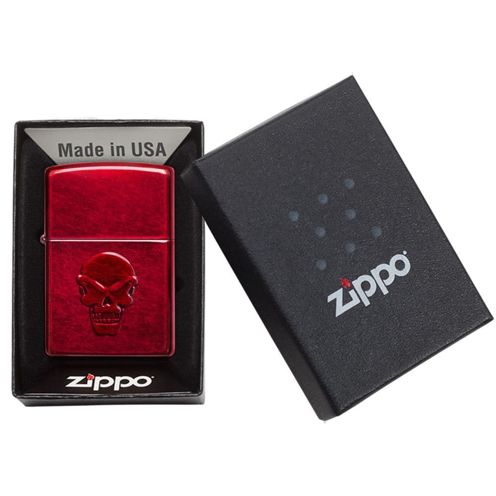 Zippo 21186 Doom Candy Apple Red Windproof Lighter, Classic Model, Red - OUTBACK