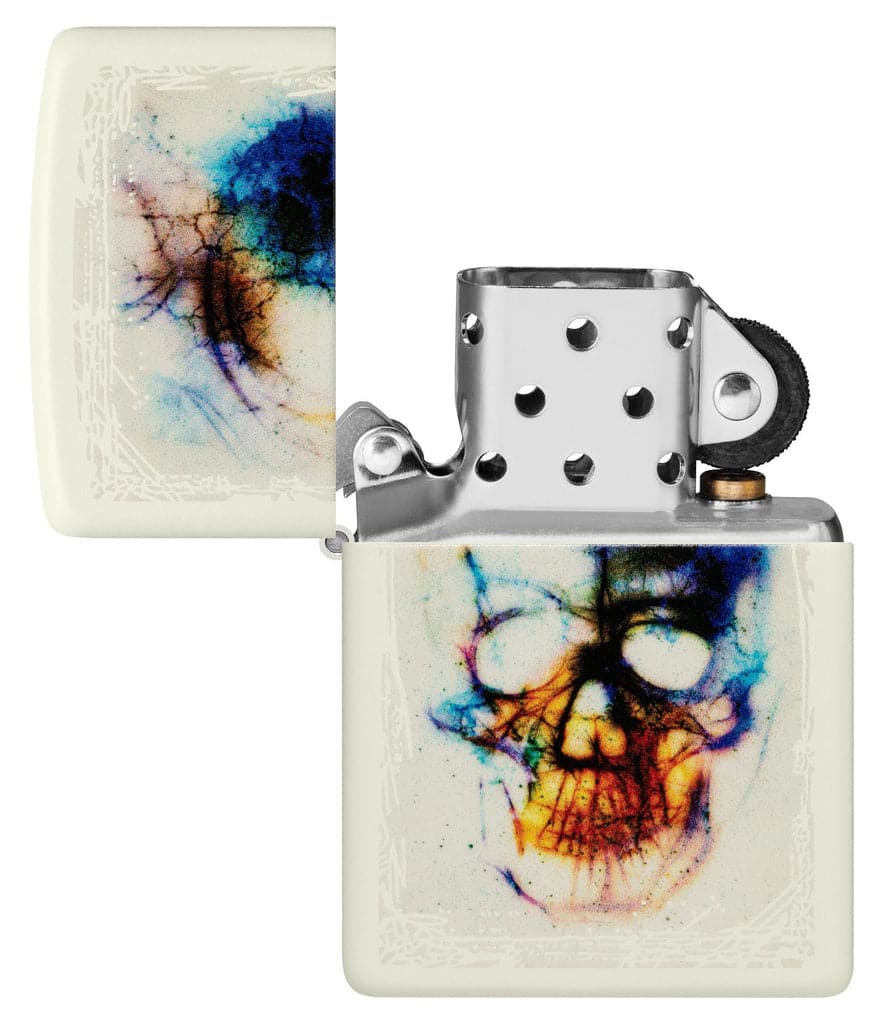 Zippo 48563 49193 Skull Print Design Glow in the Dark Windproof Lighter - OUTBACK