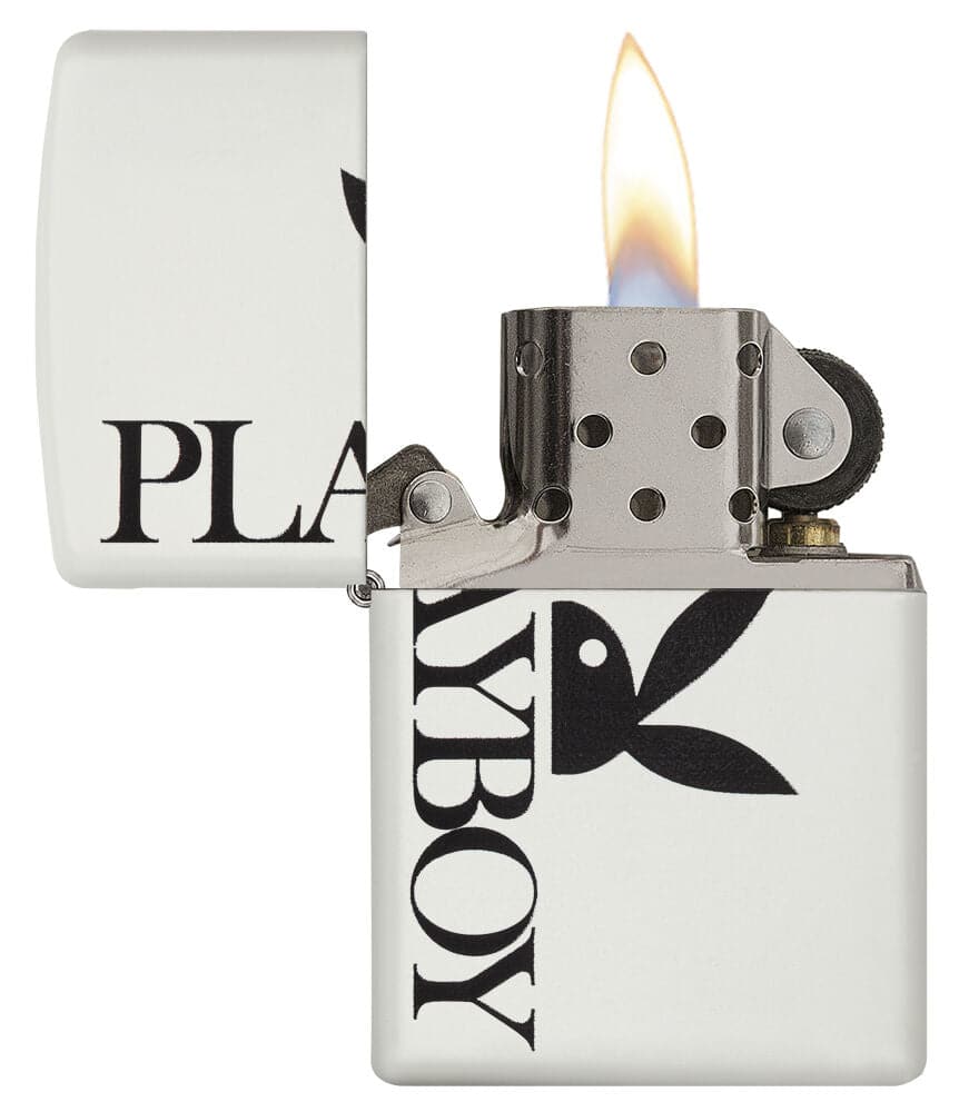 Zippo 29579 214 Playboy Windproof Lighter White Matte, Classic Model, White - OUTBACK