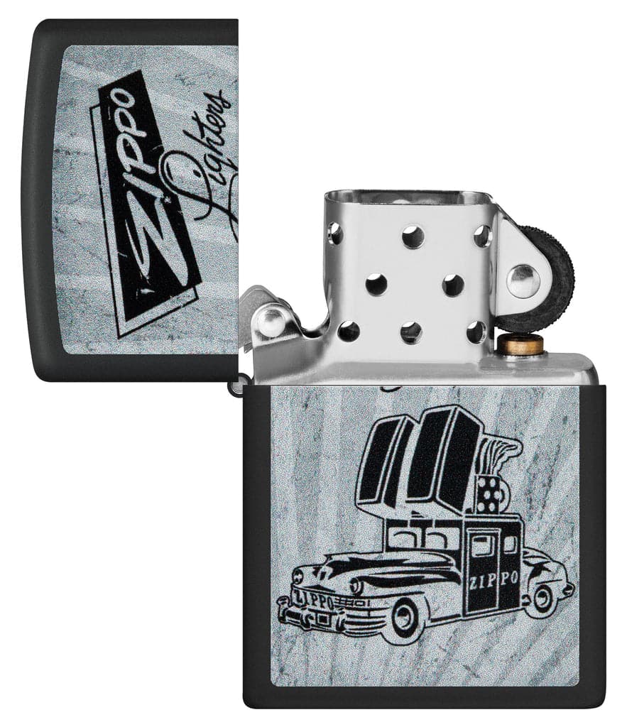 Zippo 48572 218 Zippo Car Design Black Matte Windproof Lighter - OUTBACK