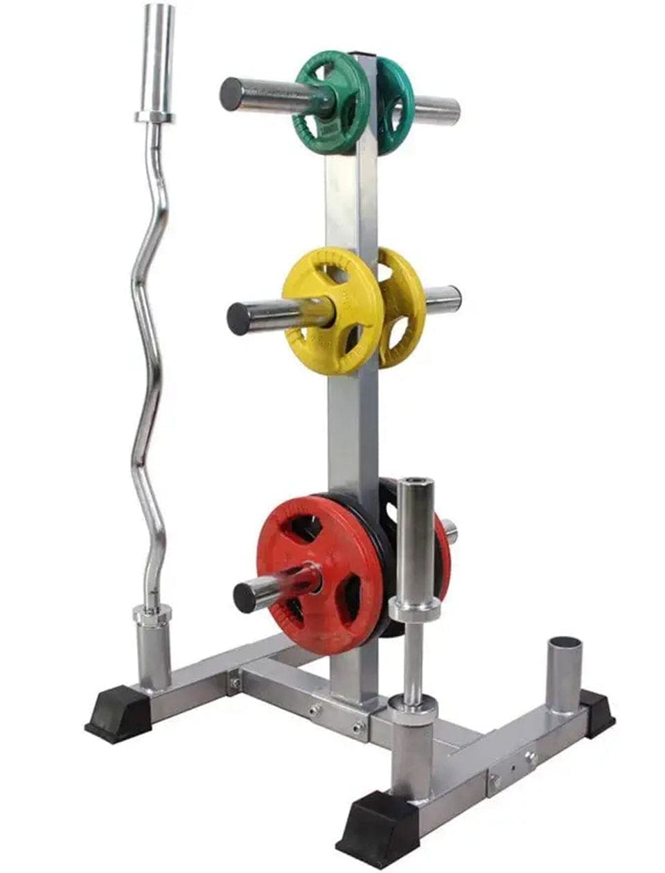 1441 Fitness Olympic Plate Tree with 4 Bar Holder