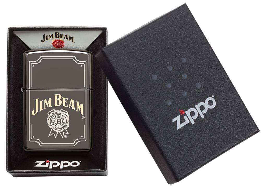 Zippo 29770 Jim Beam Windproof Lighter, Classic Model, Silver - OUTBACK