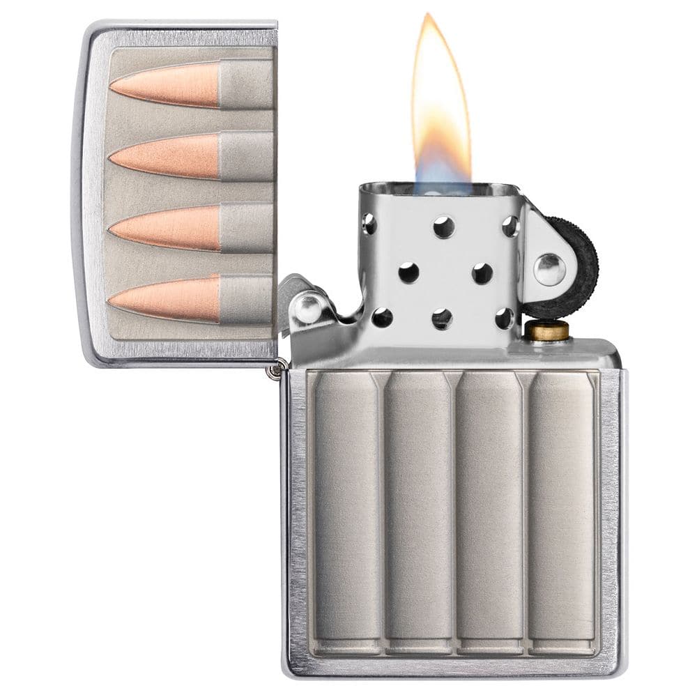 Zippo 29821 Bullets Design Windproof Lighter, Classic Model, Silver - OUTBACK