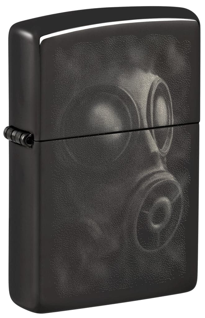 Zippo 48588 24756 Gas Mask Design High Polish Black Windproof Lighter - OUTBACK