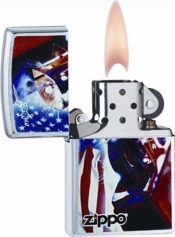 Zippo 24179 Mazzi and Zippo Brushed Chrome Windproof Lighter, Classic Model, Silver - OUTBACK