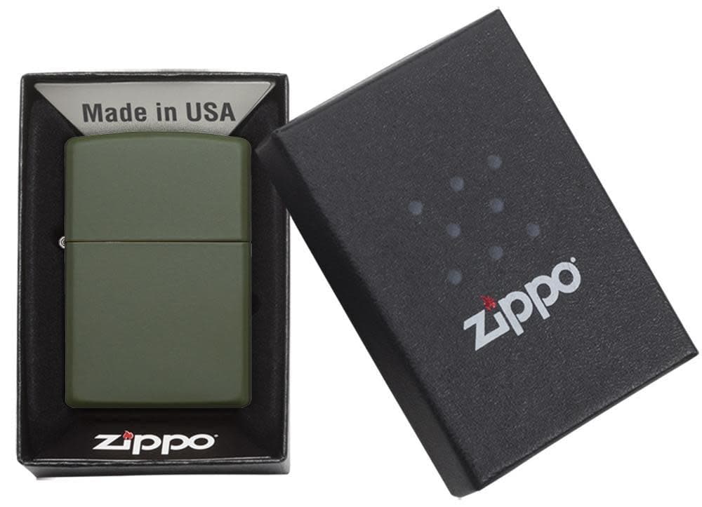 Zippo 221 Classic Green Matte Windproof Lighter, Classic Model, Green - OUTBACK