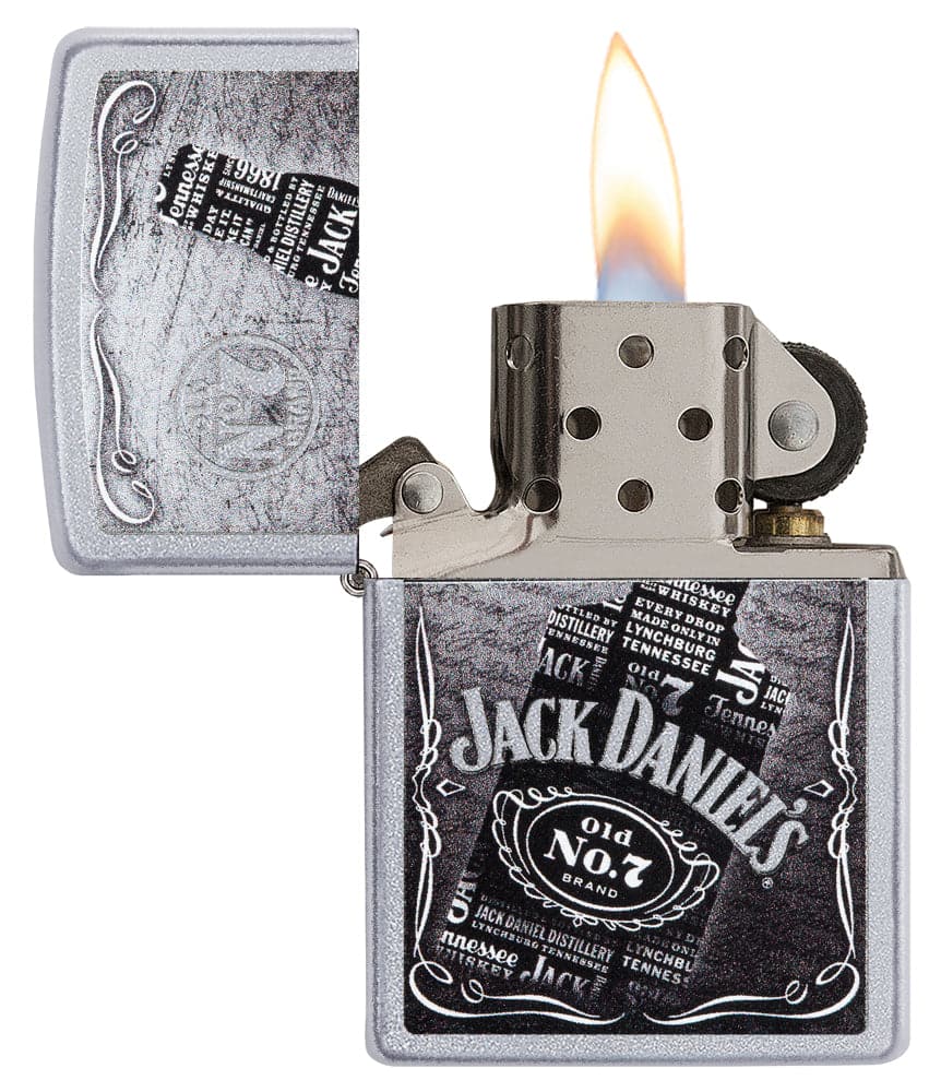 Zippo 29285 Jack Daniel's Vintage Bottle Chrome Windproof Lighter , Classic Model, Silver - OUTBACK