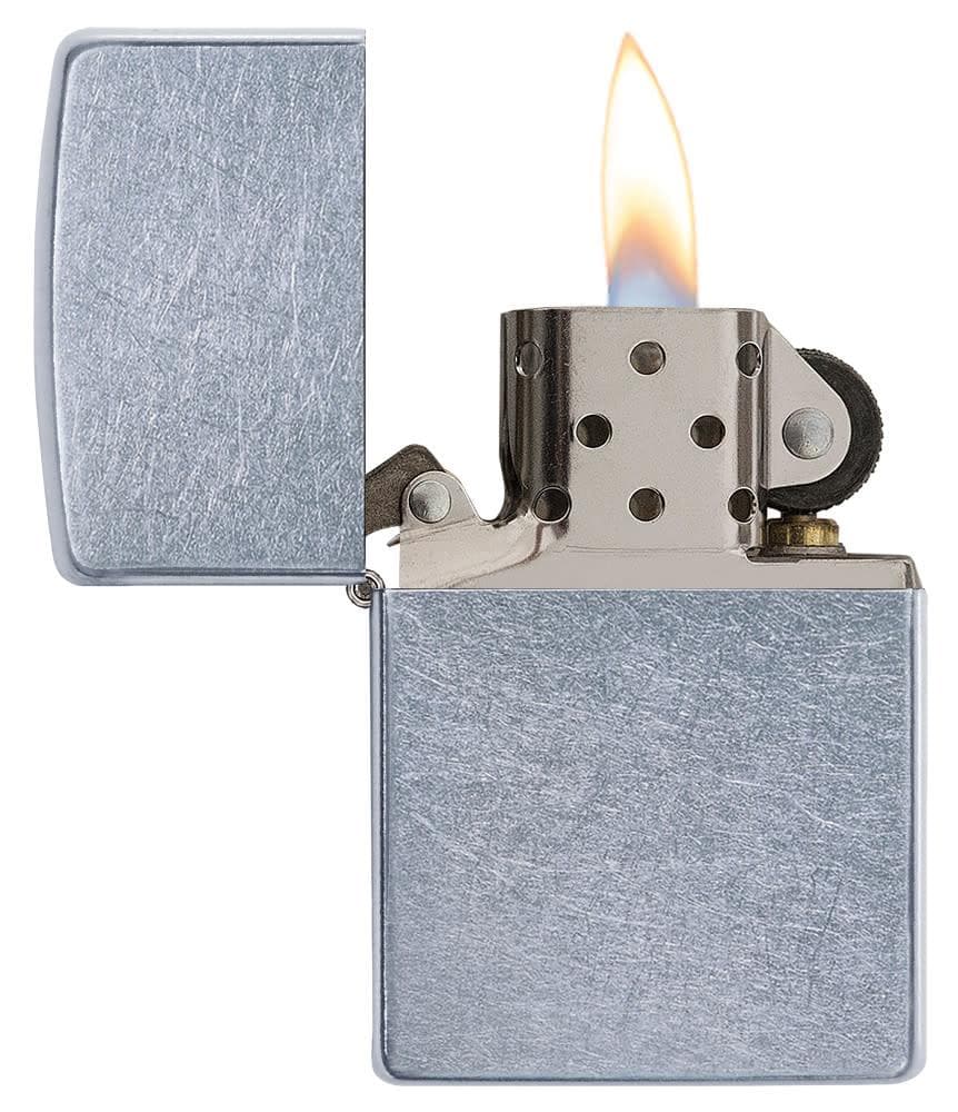 Zippo 207 Classic Street Chrome Windproof Lighter, Classic Model, Silver - OUTBACK