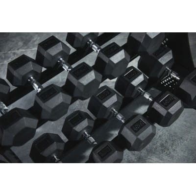 Ta Sports, Rubber Hex Dumbbell 10Kg - Athletix.ae