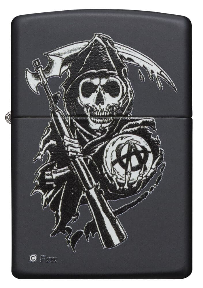 Zippo 28504 218  Sons Of Anarchy Black Matte Windproof Lighter, Classic Model, Black - OUTBACK