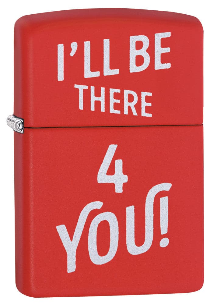 Zippo CI412232 233 I'll Be There for You Design Red Matte Windproof Lighter, Middle East Model, Red - OUTBACK