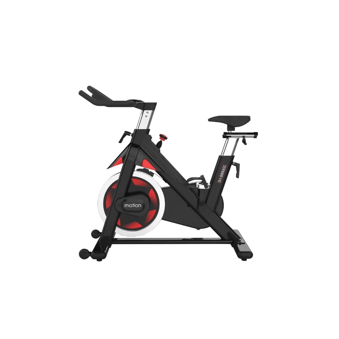 SHUA, Commercial Spin Bike SH-B8860S, Silver Gray, Black - Athletix.ae