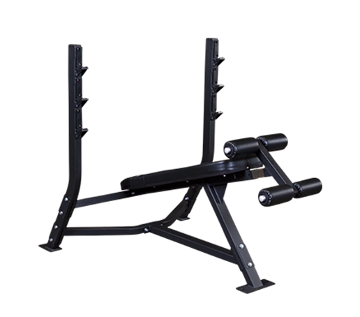 Body Solid Pro Clubline Decline Olympic Bench | SODB250 - Athletix.ae