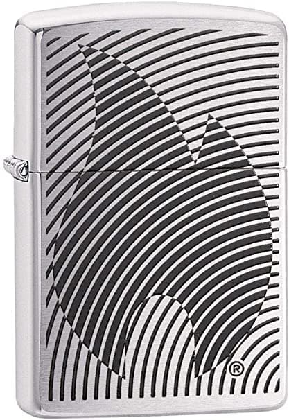 Zippo 29429 Illusion Flame Brushed Chrome Windproof Lighter, Classic Model, Silver - OUTBACK