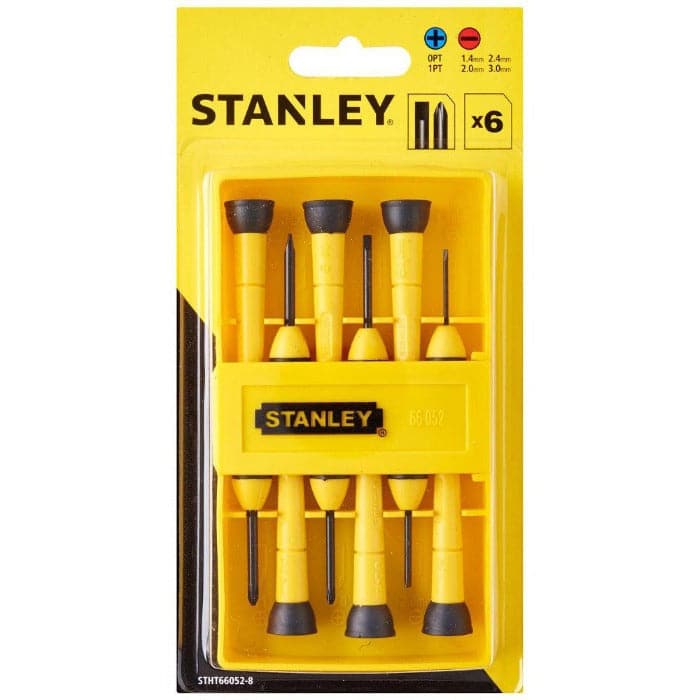 Shop for Stanley 6 pc Bi-Material Precision Screwdriver Set on outback.ae