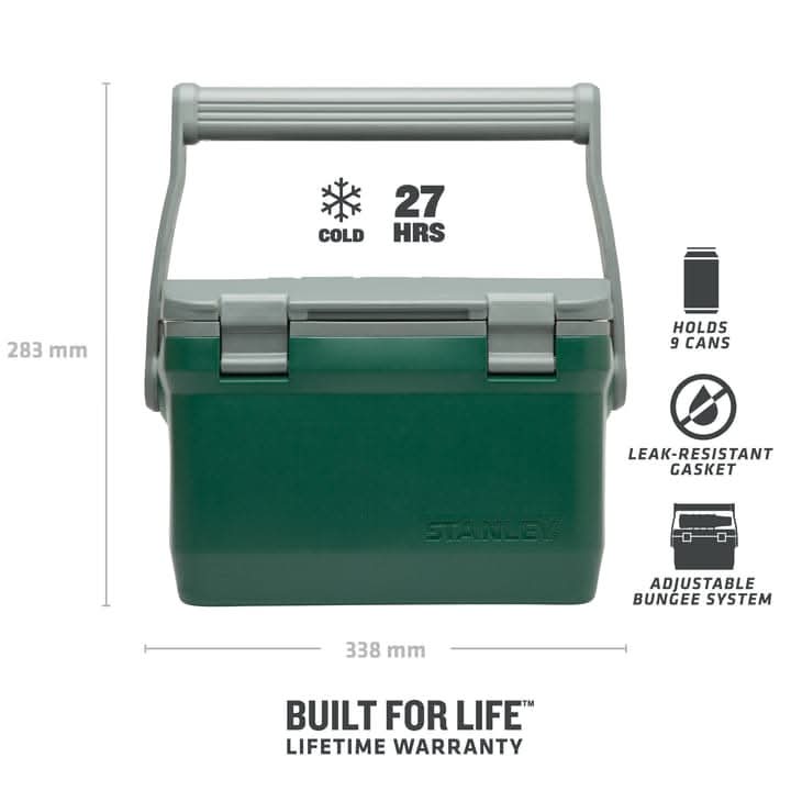 Stanley Adventure Cooler, Easy Carry Lunch, 6.6L/7Qt, Green