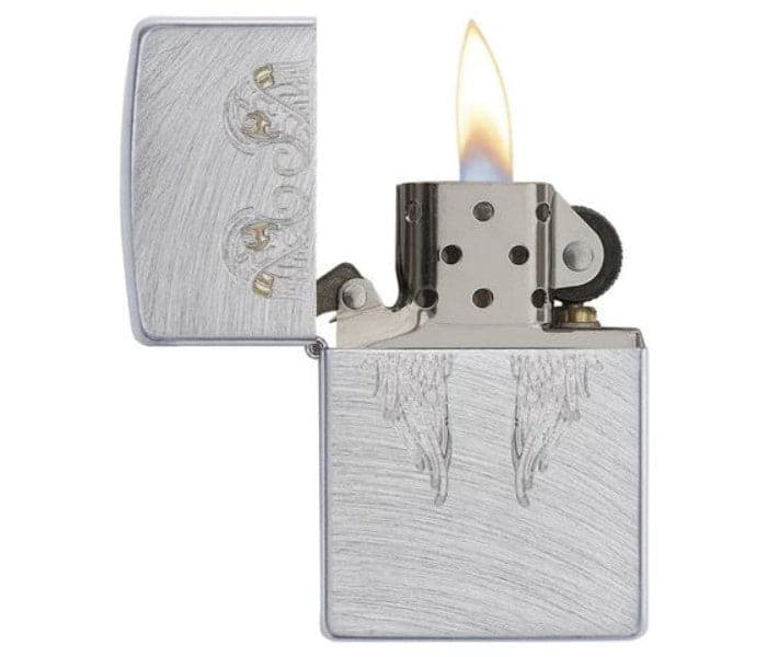 Zippo 29069 Angel Wings Street Chrome Windproof Lighter, Classic Model, Silver - OUTBACK