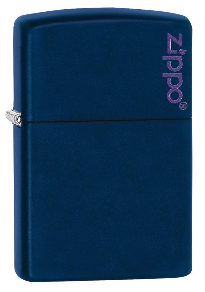 Zippo 239ZL Classic Navy Matte Zippo Logo Windproof Lighter, Classic Model, Blue - OUTBACK