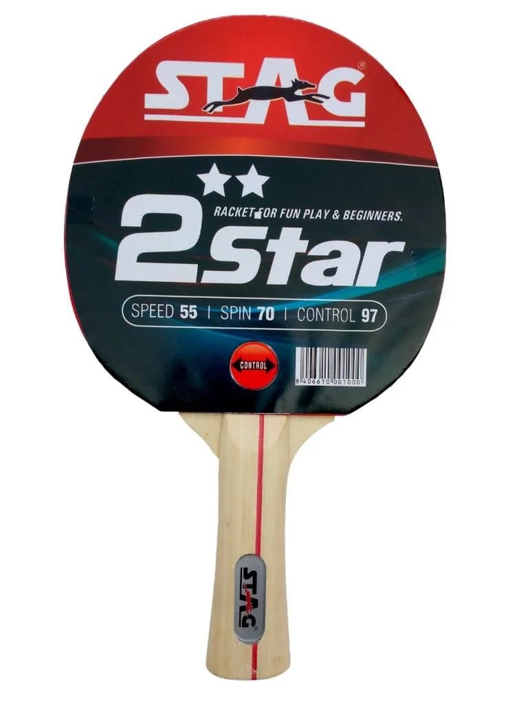 Stag 2 Star Table Tennis Racket - Athletix.ae