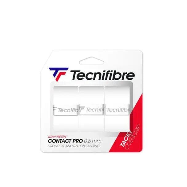 TRS Tennis White Tecnifibre Contact Pro Grip (Box Of 12 )