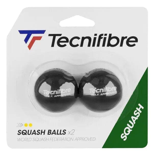 TRS Suqash Double Yellow Dot Tecnifibre Squash Balls X2