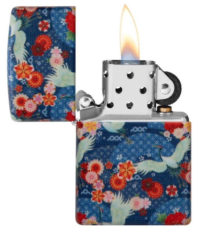 Kimono Pattern White 540 Matte Windproof Lighter, Classic Model, Multicolour - OUTBACK