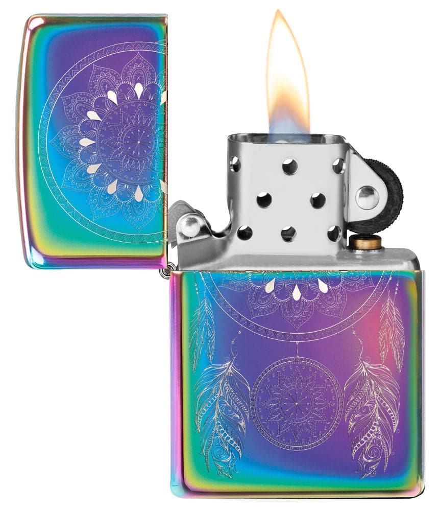 Zippo 49023 151 Mandala Dream Catcher Multi Color Windproof Lighter, Classic Model, Multi-colour - OUTBACK