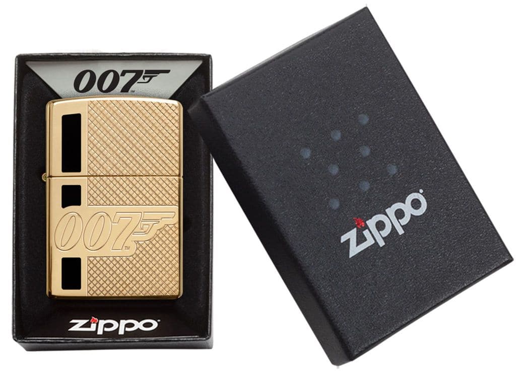 Zippo 29860 James Bond 007 High Polish Brass Windproof Lighter, Classic Model, Gold - OUTBACK