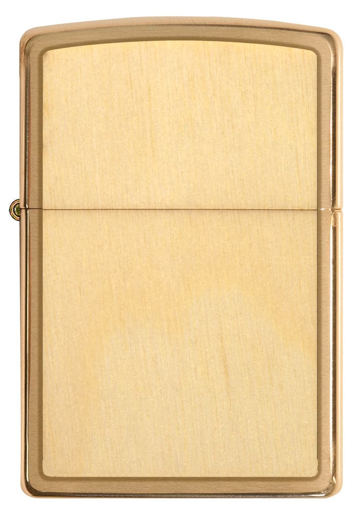 Zippo 49082 204B Woodchuck USA Birch Brushed Brass Windproof Lighter, Classic Model, Gold - OUTBACK